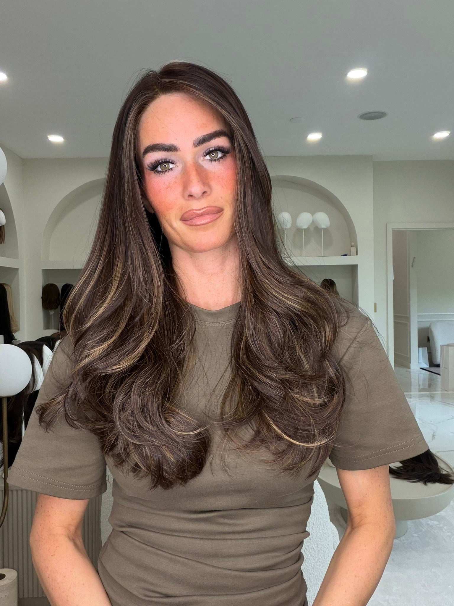 Beka 101 | Dark brown with soft blond balayage highlights Wig