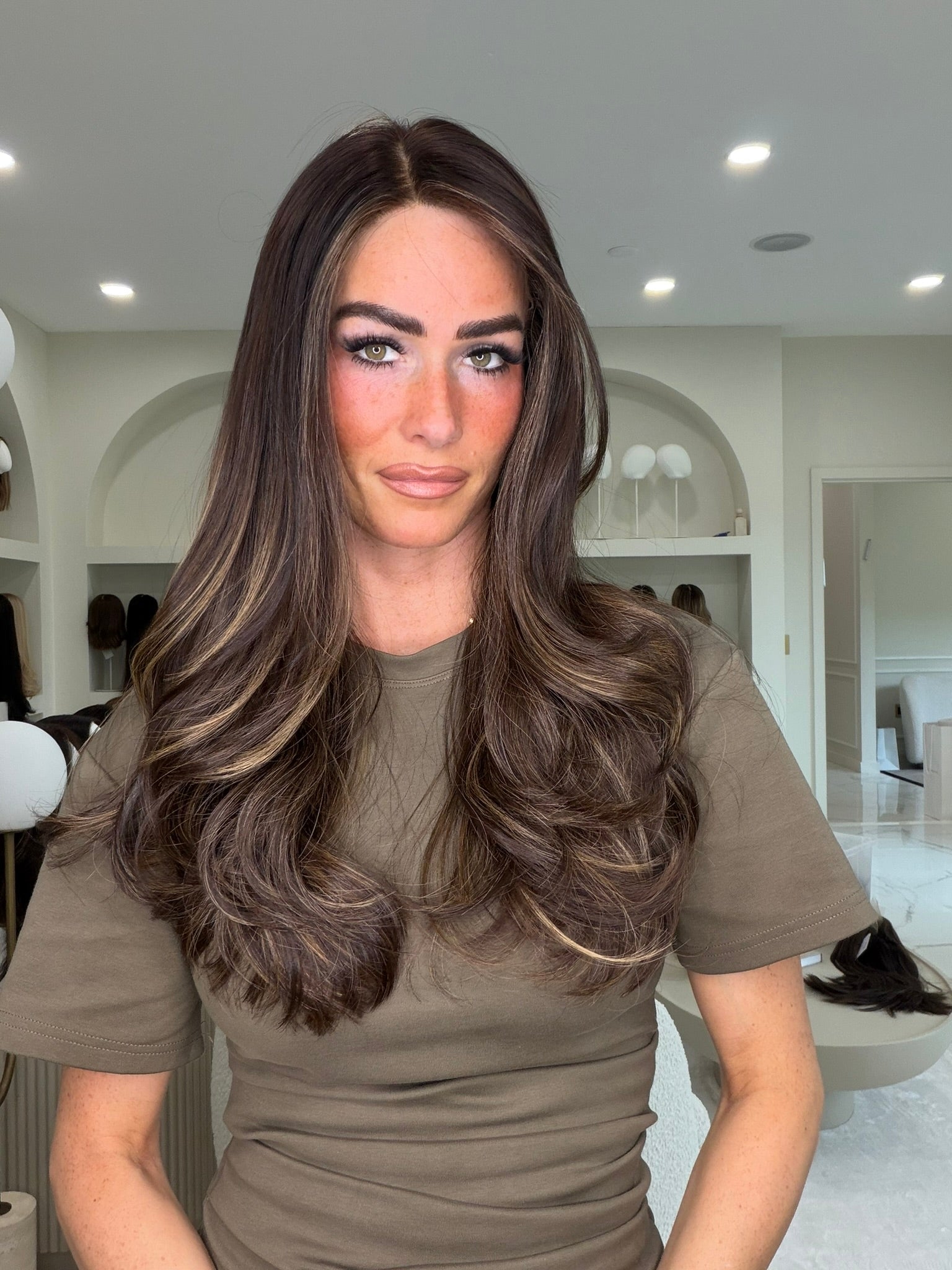 Beka 101 | Dark brown with soft blond balayage highlights Wig