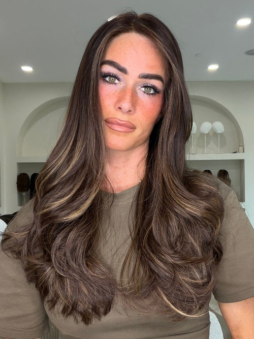 Beka 101 | Dark brown with soft blond balayage highlights Wig