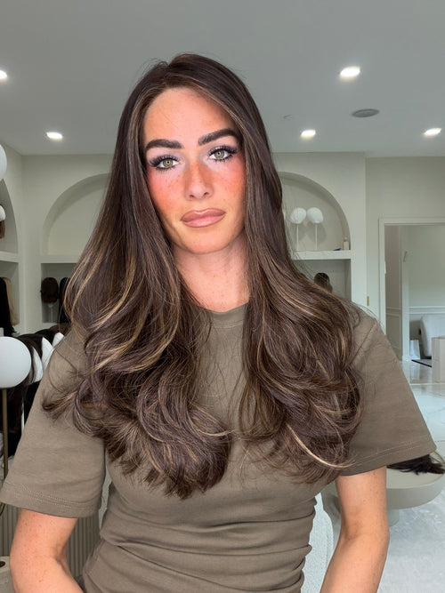 Beka 101 | Dark brown with soft blond balayage highlights Wig