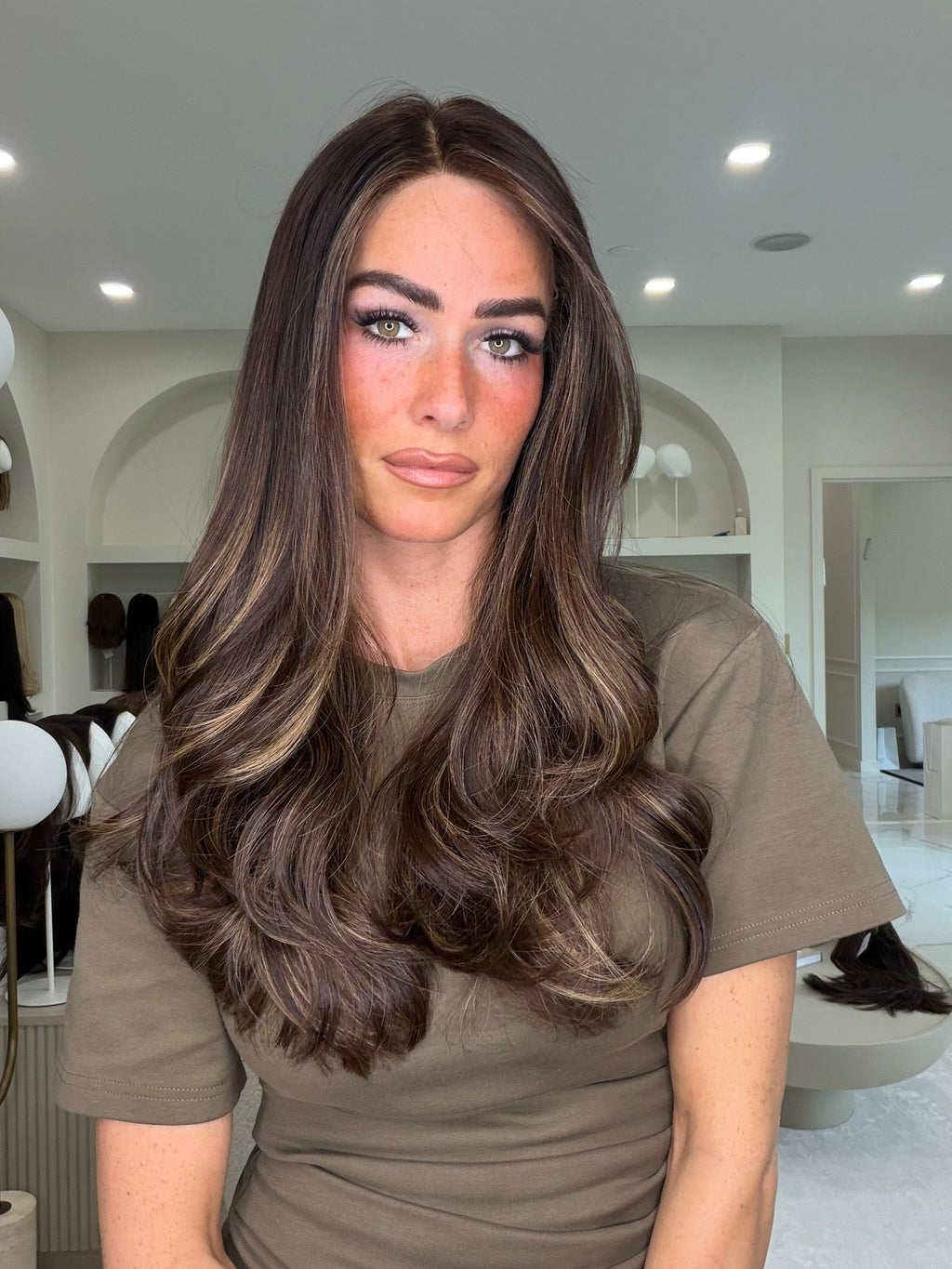 Beka 101 | Dark brown with soft blond balayage highlights Wig
