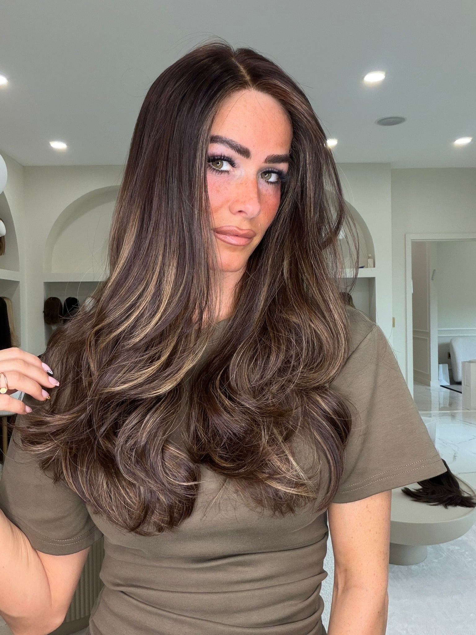 Beka 101 | Dark brown with soft blond balayage highlights Wig