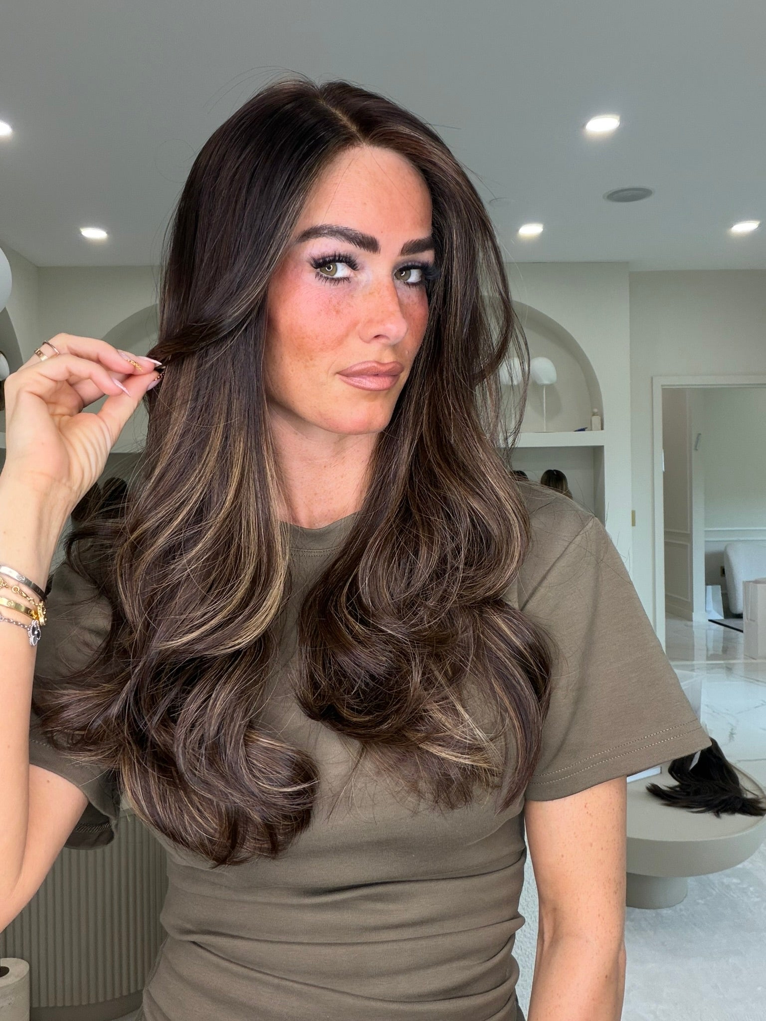 Beka 101 | Dark brown with soft blond balayage highlights Wig