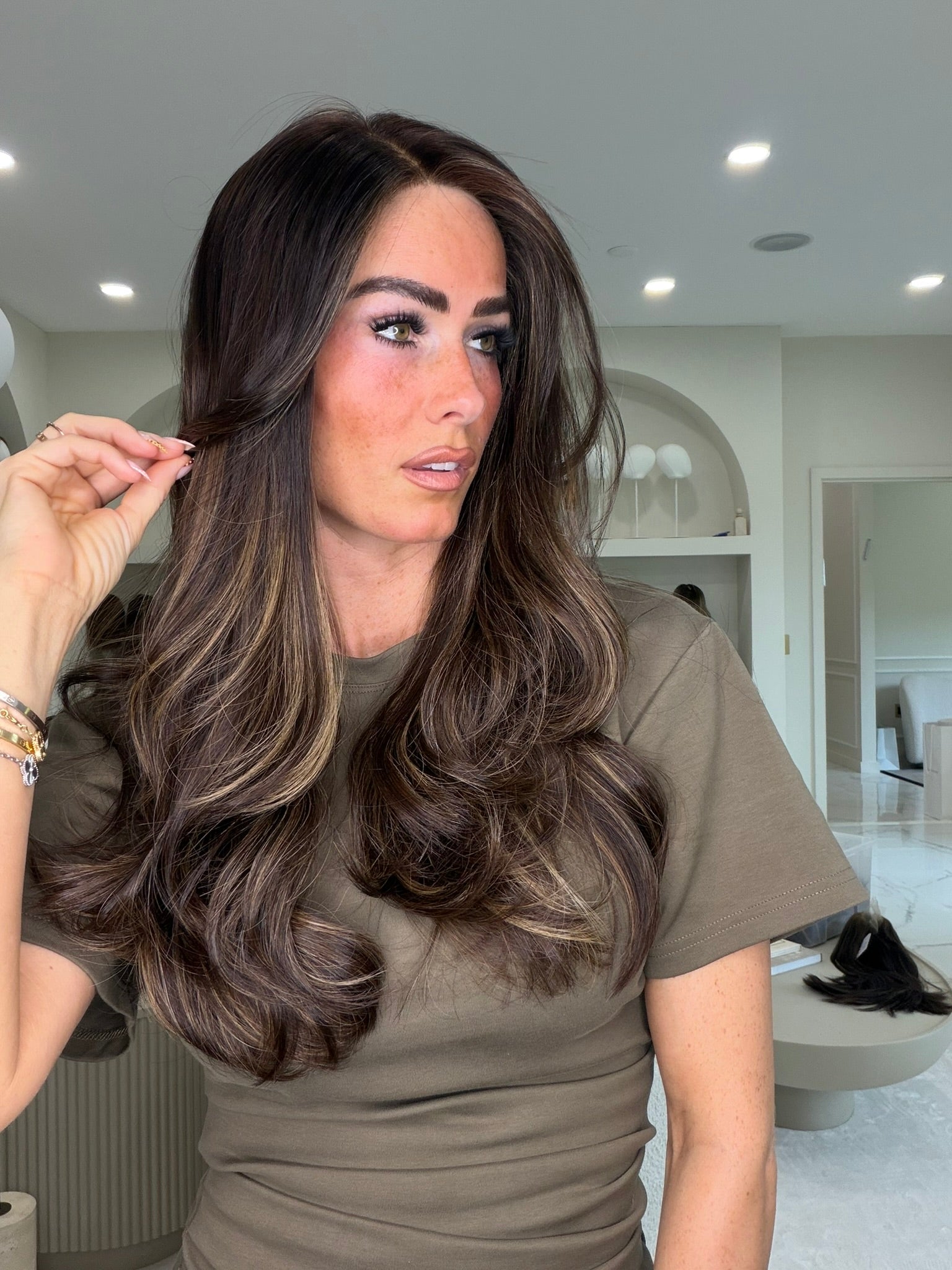 Beka 101 | Dark brown with soft blond balayage highlights Wig