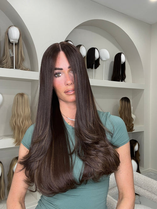 Beka 002 - Dark brown with soft dirty blond highlights