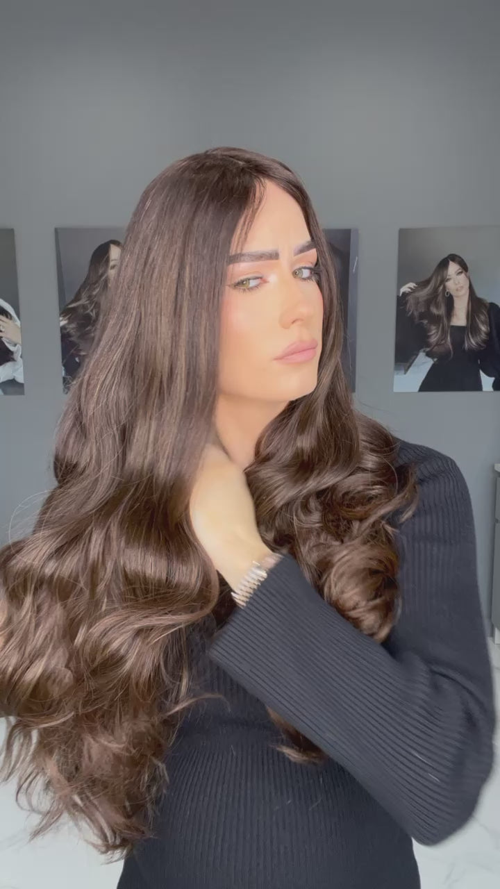 Beka Basic line 28" | Dark brown with soft highlights Wig