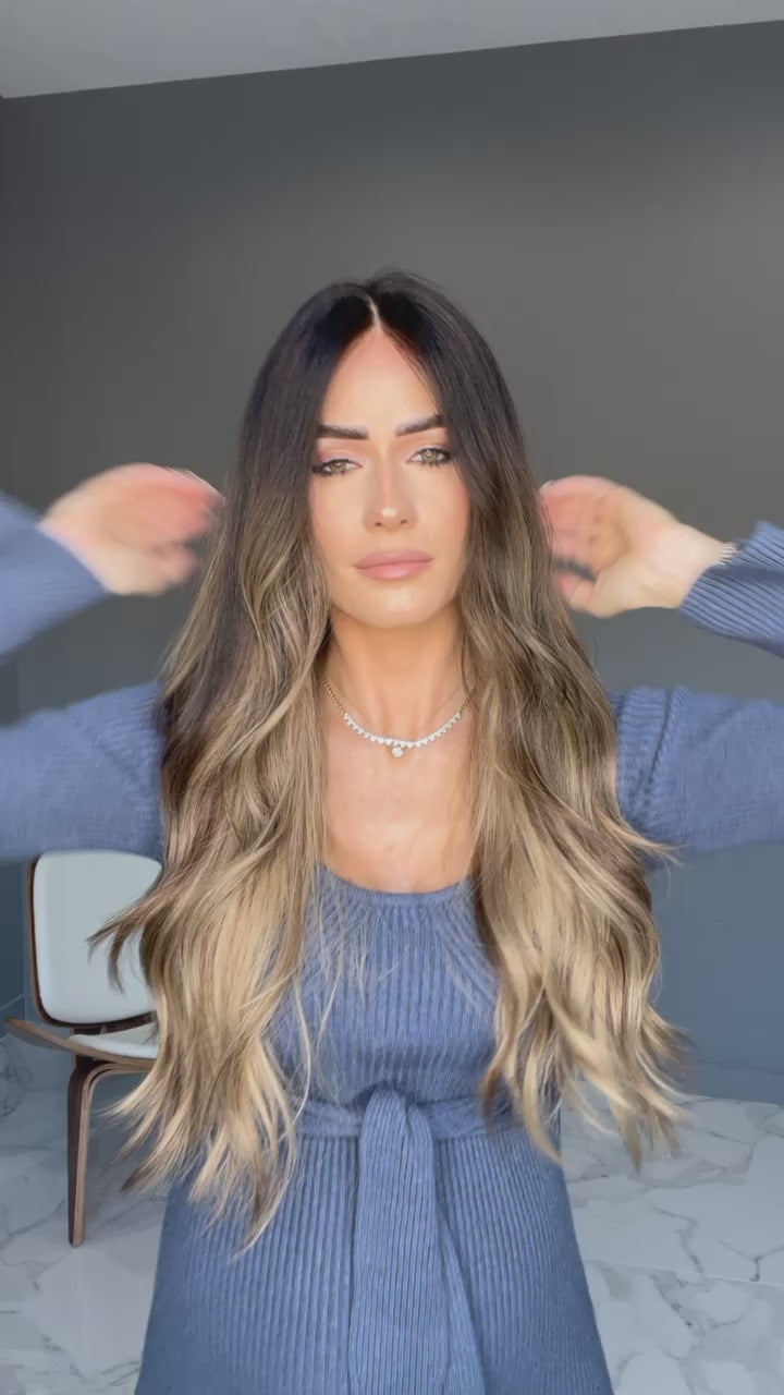 Beka 246 - Black to ash blond ombre Wig