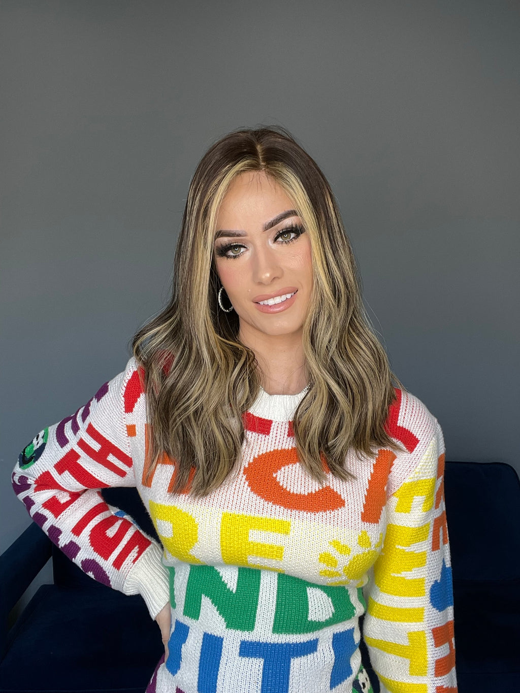 Beka 155 | Golden blond balayage and money pieces Wig