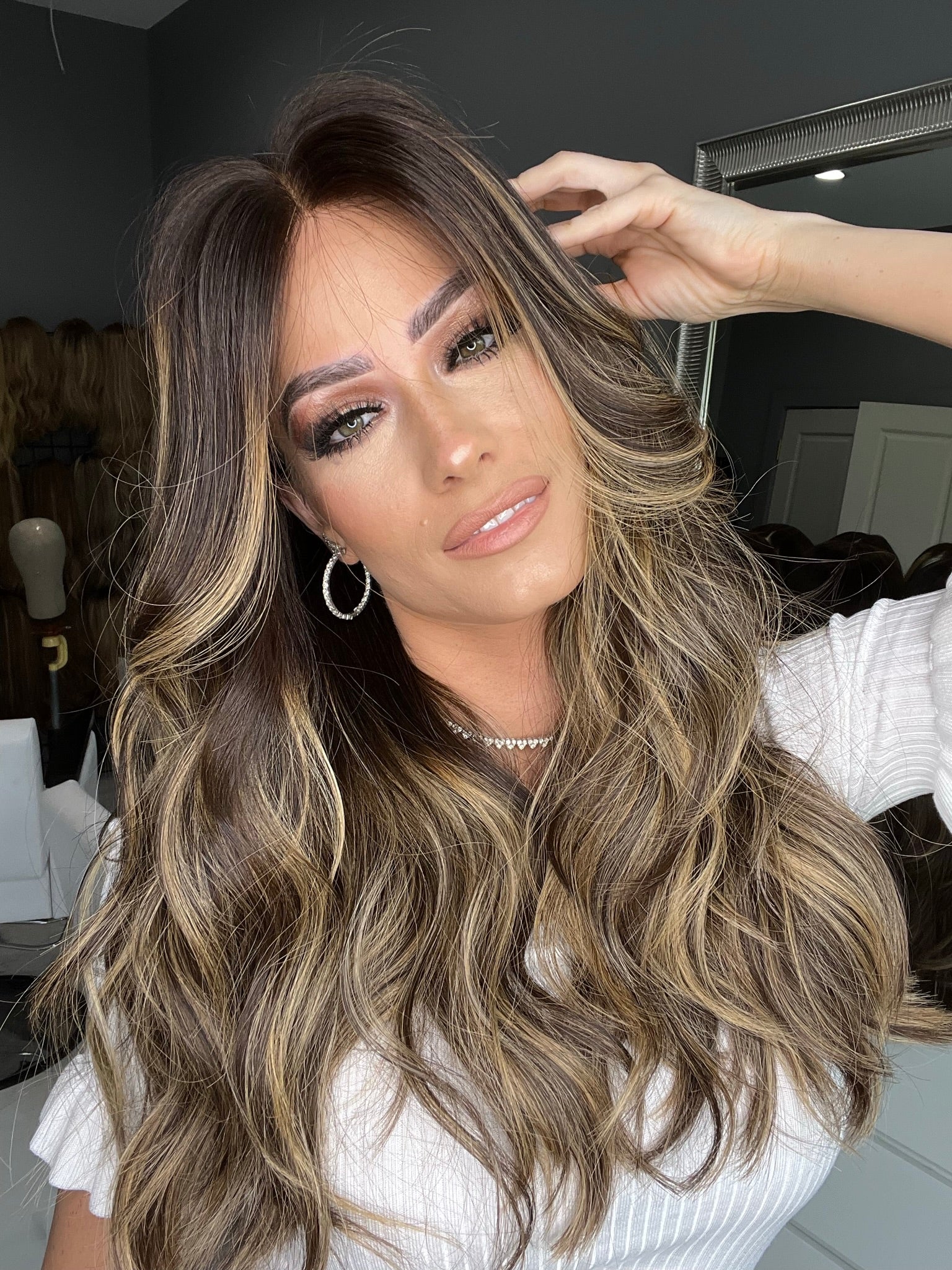 Beka 193 | Brown with soft blond balayage Wig