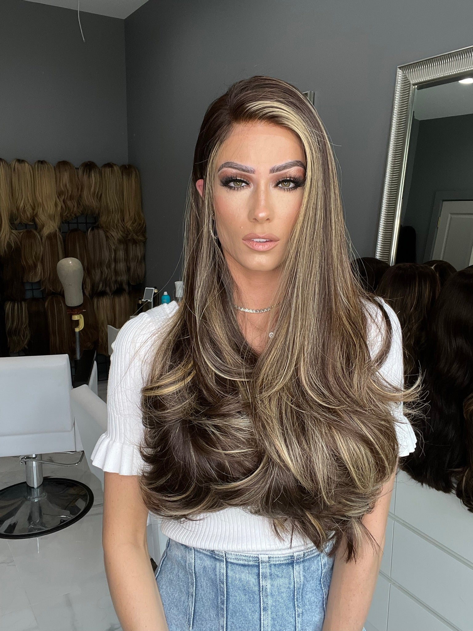 Beka 194 | Brown with soft blond balayage and money pieces Wig