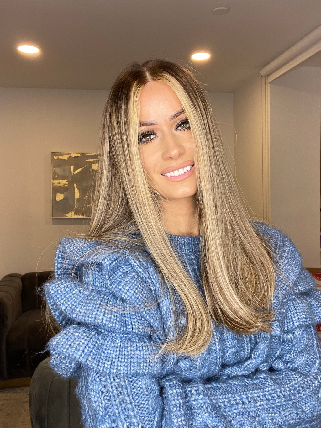 Beka 197 - Brown with light blond balayage and money pieces Wig