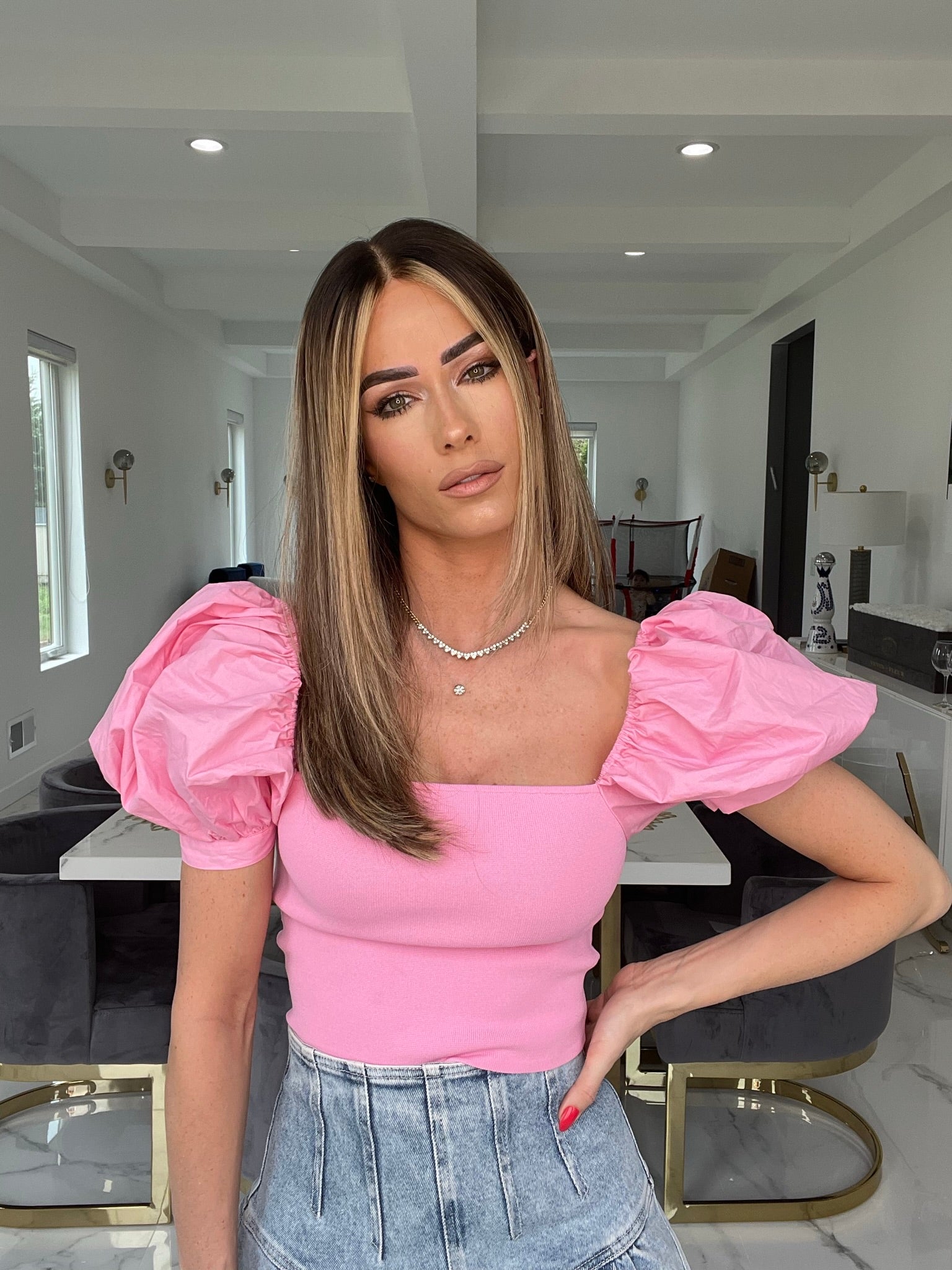 Beka 205 | Brown with soft blond balayage and money pieces Wig