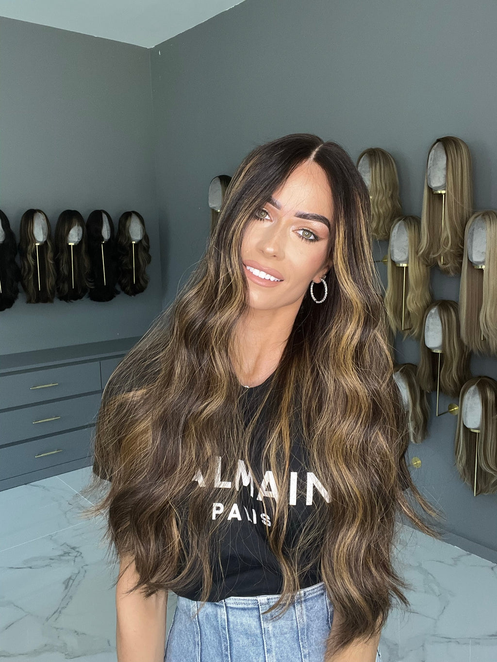 Beka 209 | Brown with honey balayage Wig