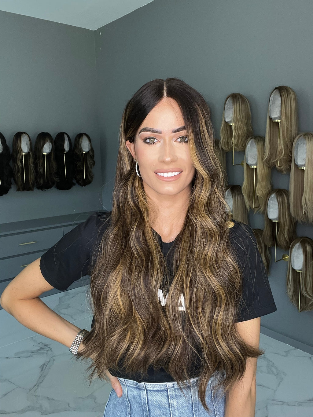 Beka 209 | Brown with honey balayage Wig