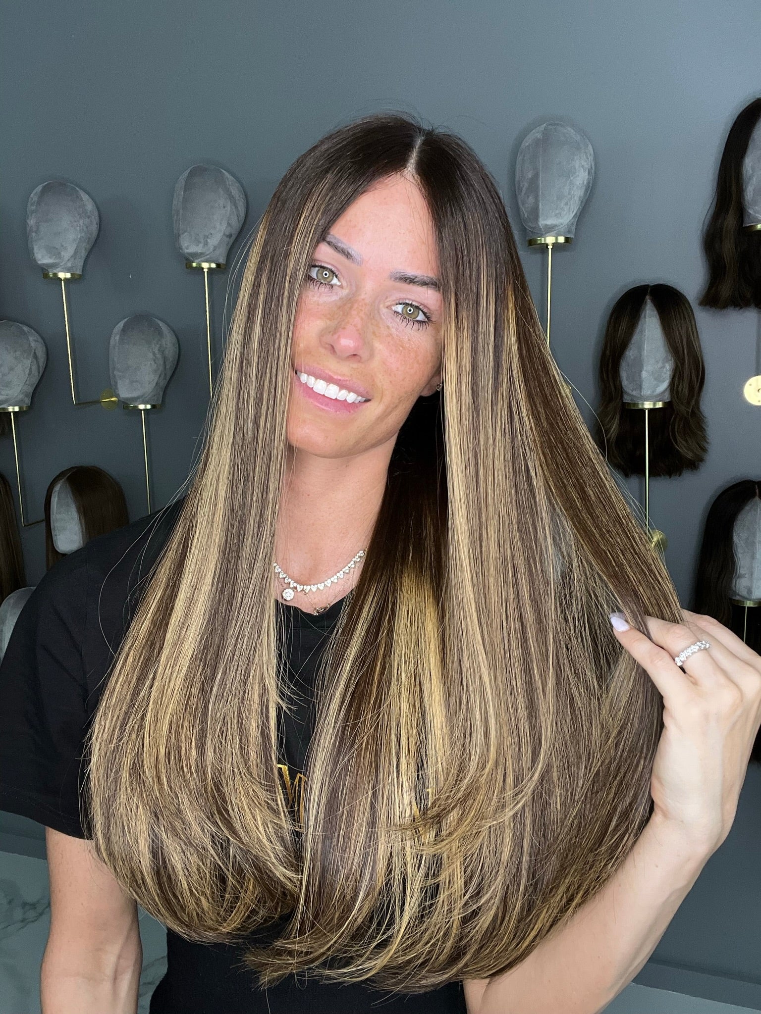 Beka 222 l Medium brown with ice blond balayage Wig