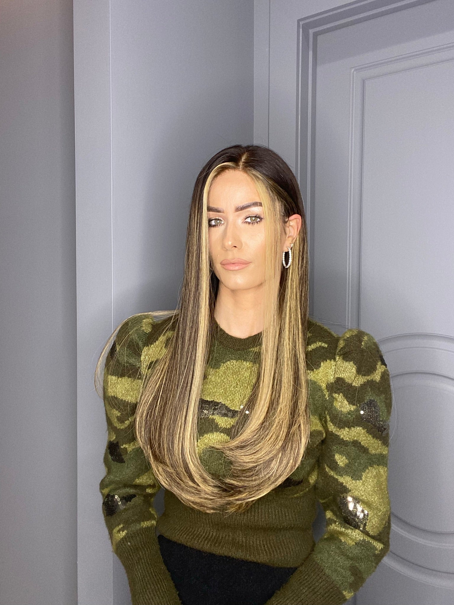 Beka 212 - Brown with golden blond balayage and money pieces Wig