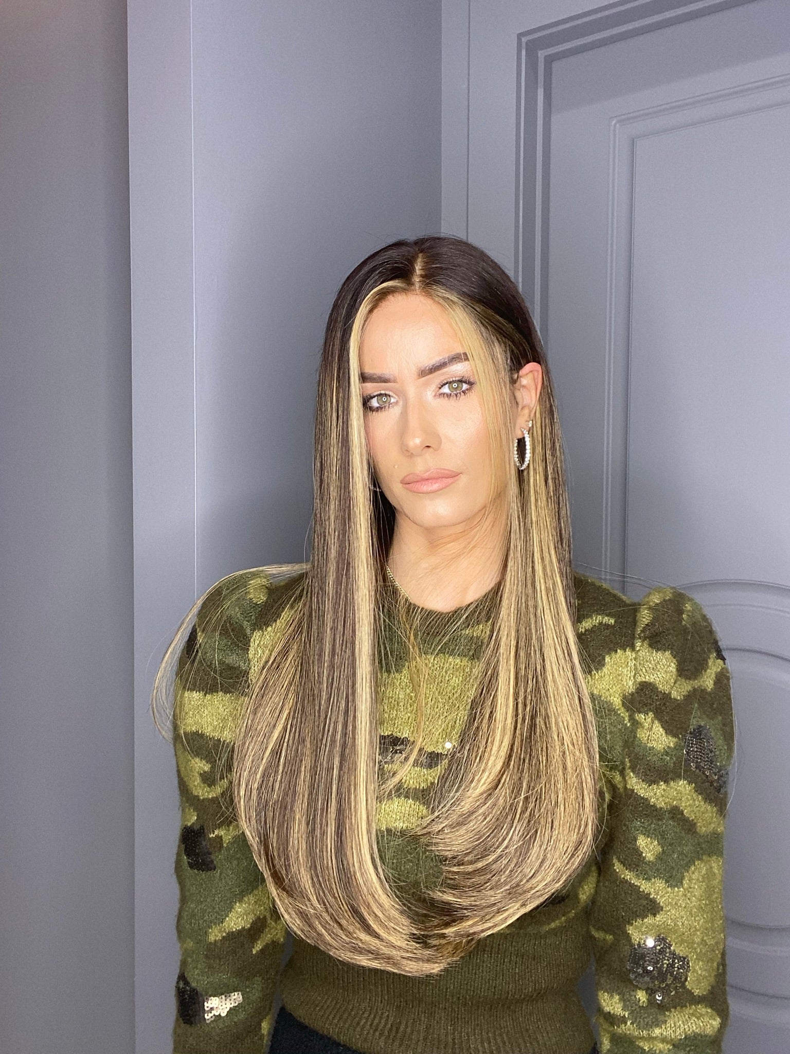 Beka 212 - Brown with golden blond balayage and money pieces Wig