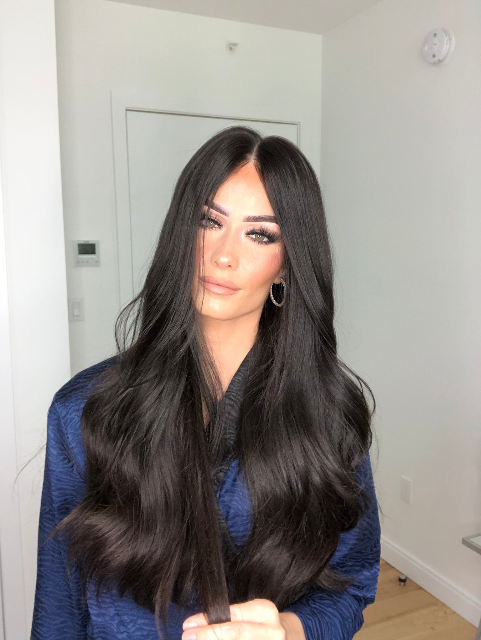 Black Wavy Human Hair Wig — Lace Top | Beka Wigs