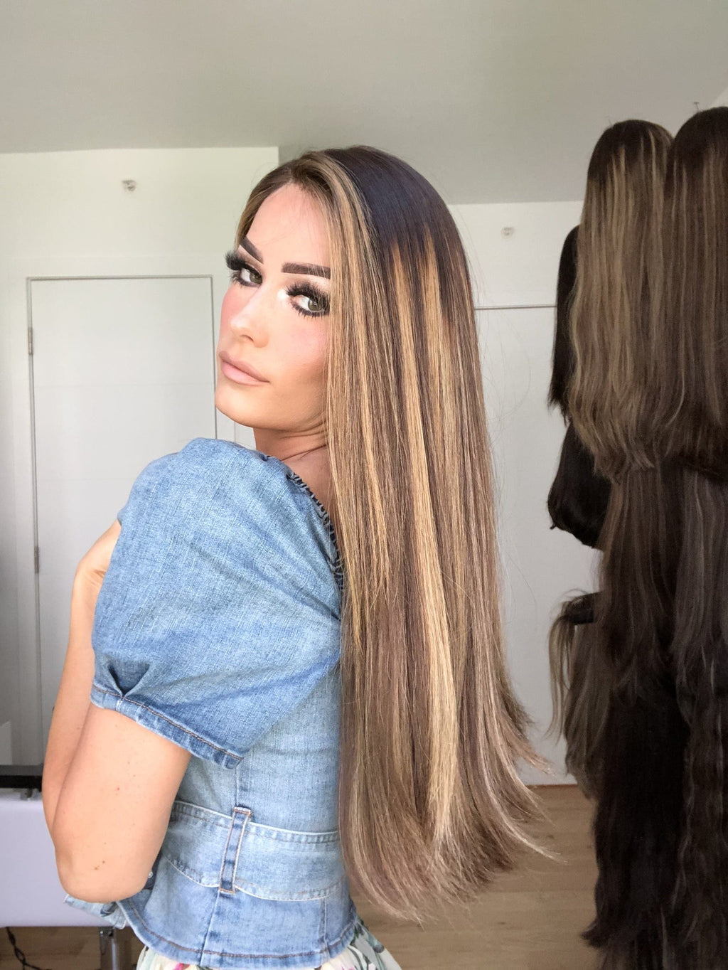 Beka 133 l caramel balayage with bright front Wig