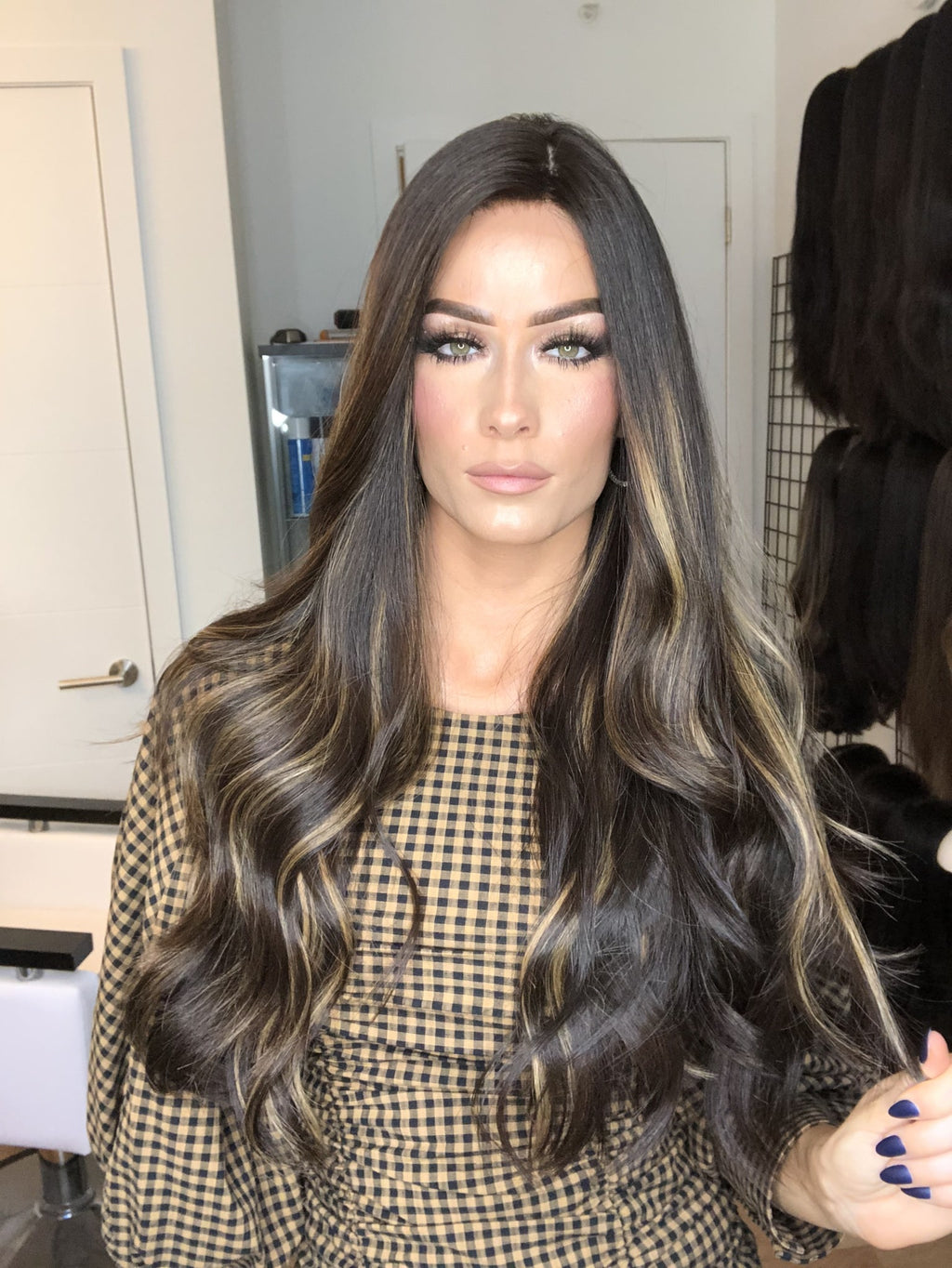 Beka 144 - dark brown with caramel highlights Wig