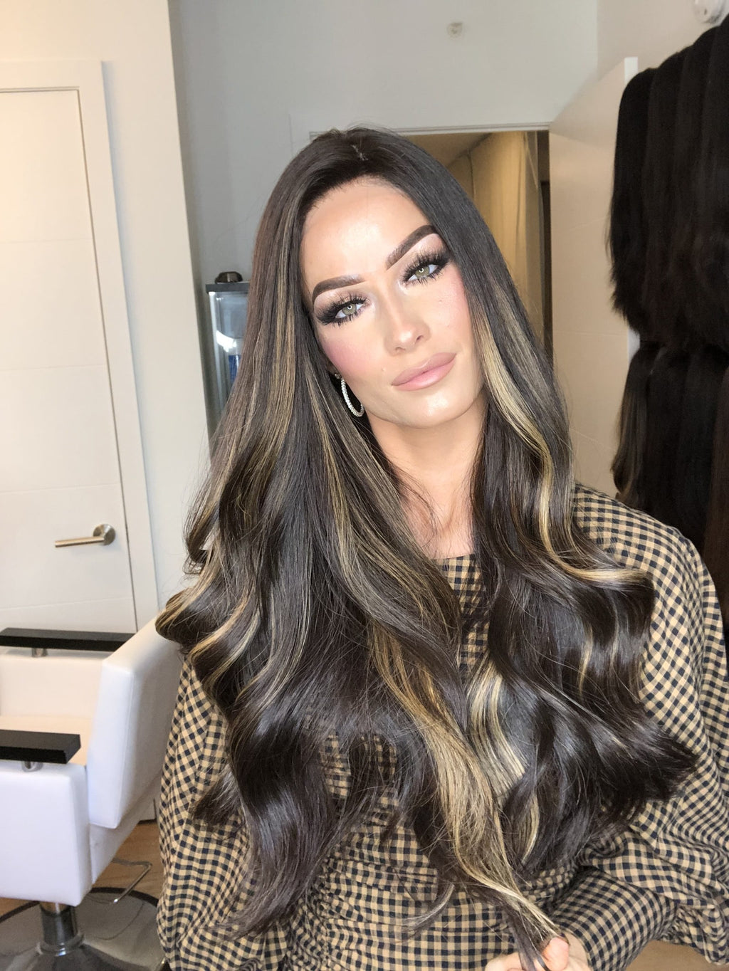 Beka 144 - dark brown with caramel highlights Wig