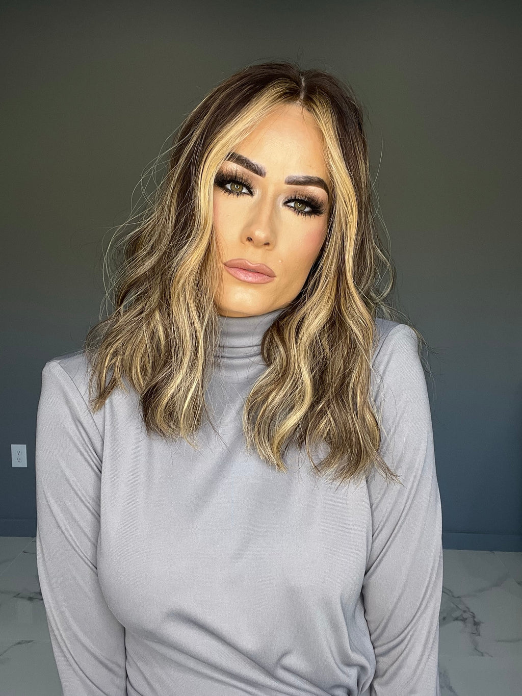 Beka 239 l Medium brown with golden blond balayage and money pieces Wig