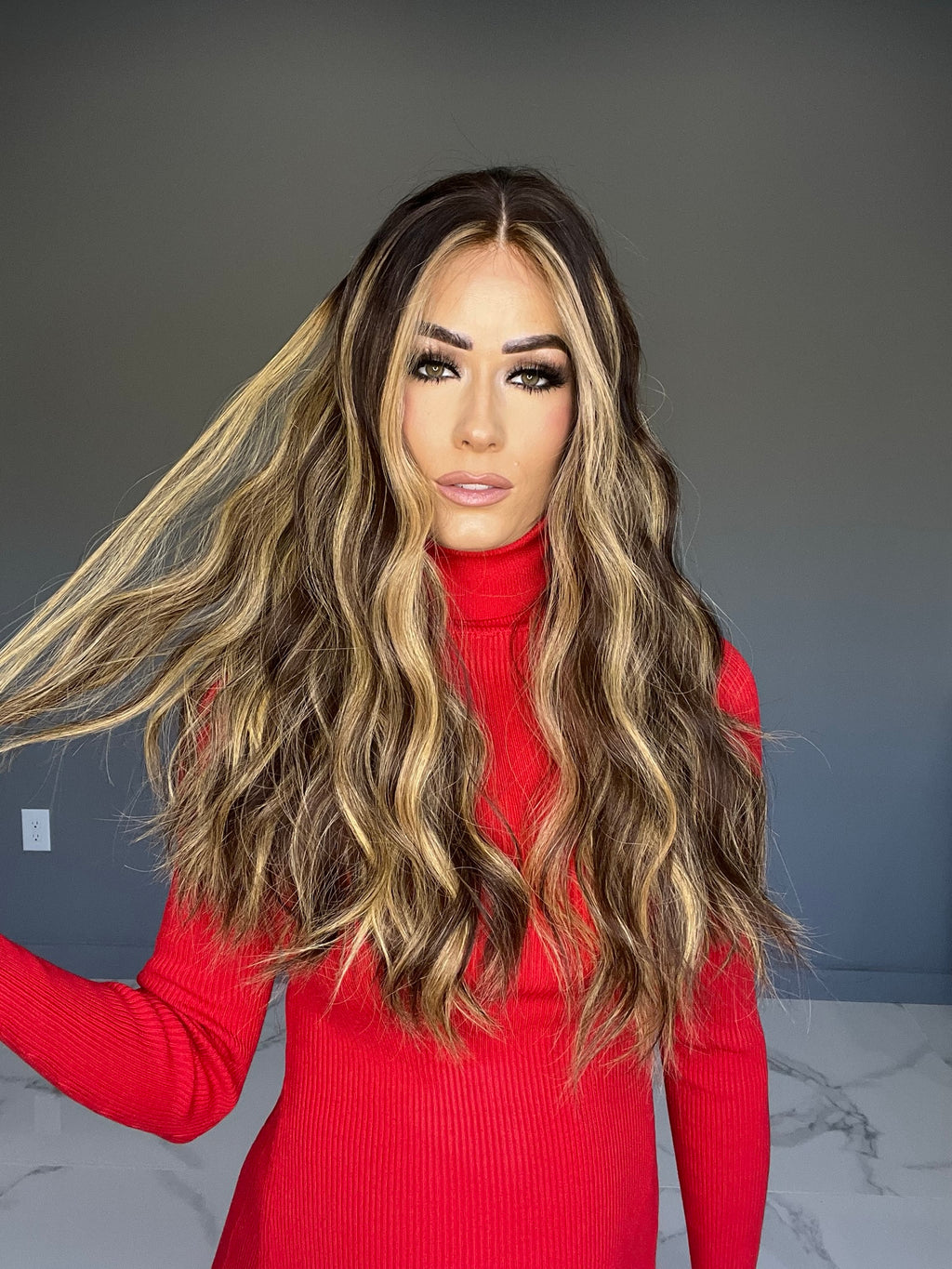 Beka 242 l Medim brown with golden blond balayage and money pieces Wig