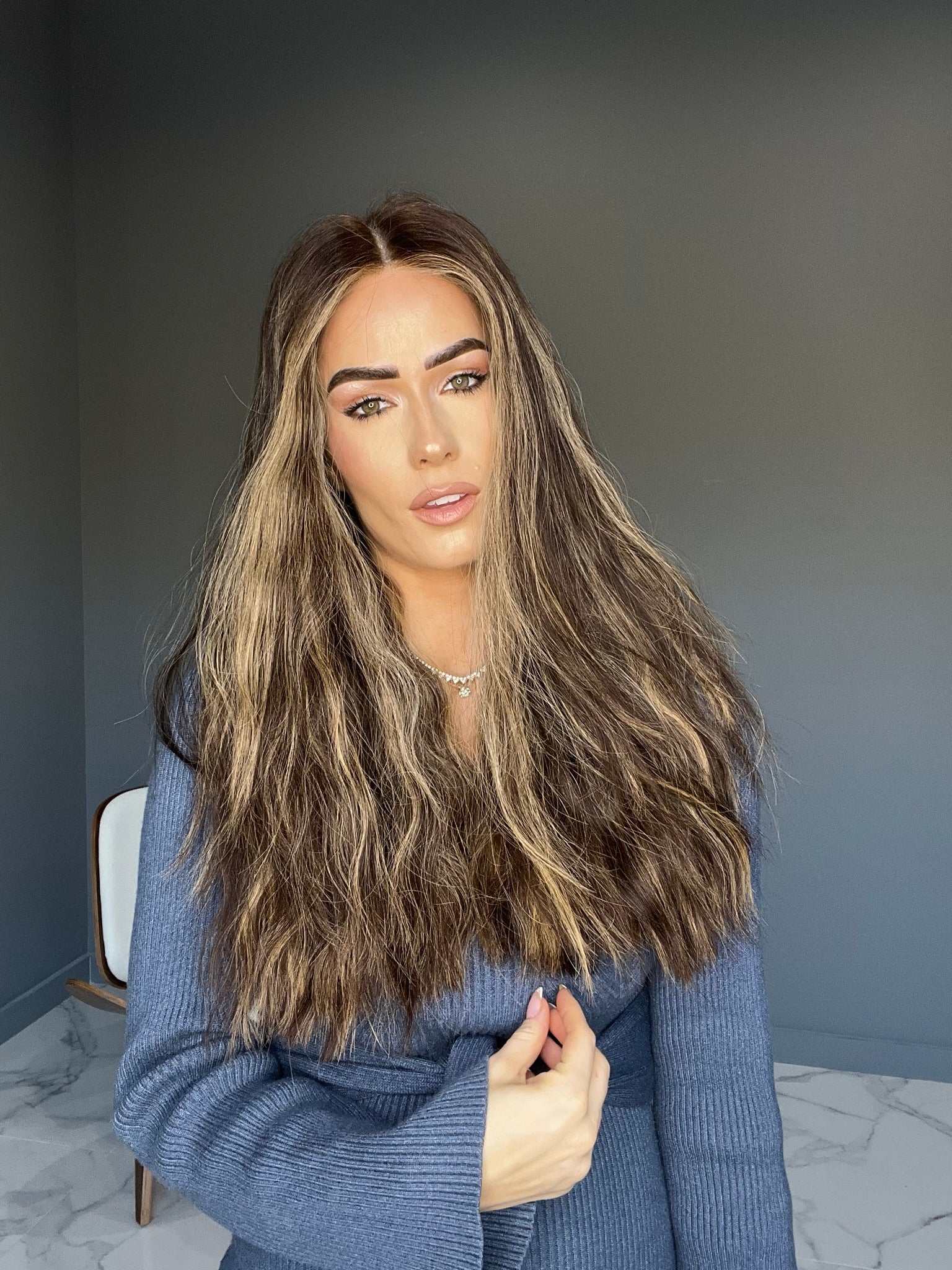 Beka 247 - Medium brown with soft blond balayage and money pieces Wig