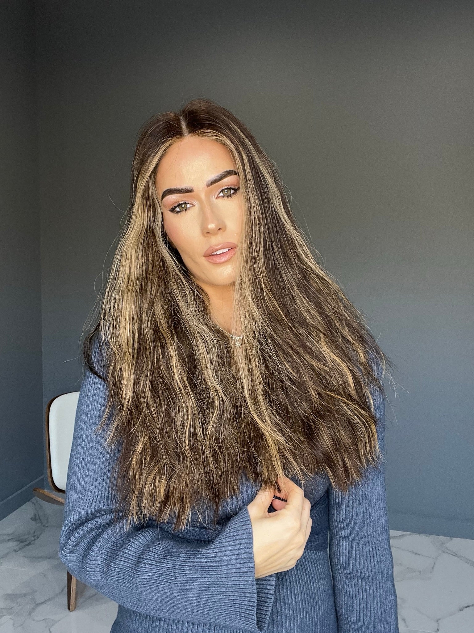 Beka 247 l Medium brown with soft blond balayage and money pieces Wig