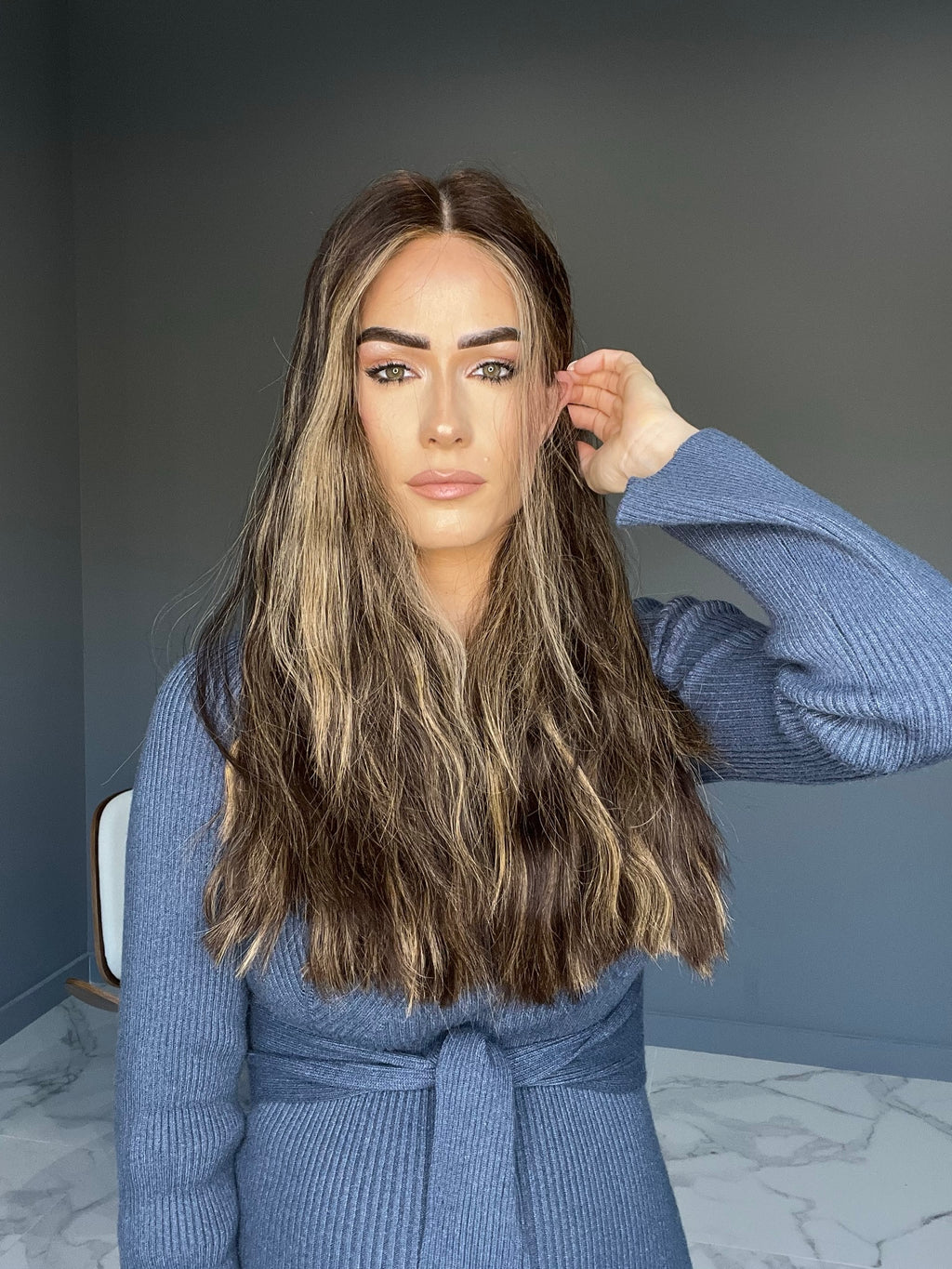 Beka 247 l Medium brown with soft blond balayage and money pieces Wig