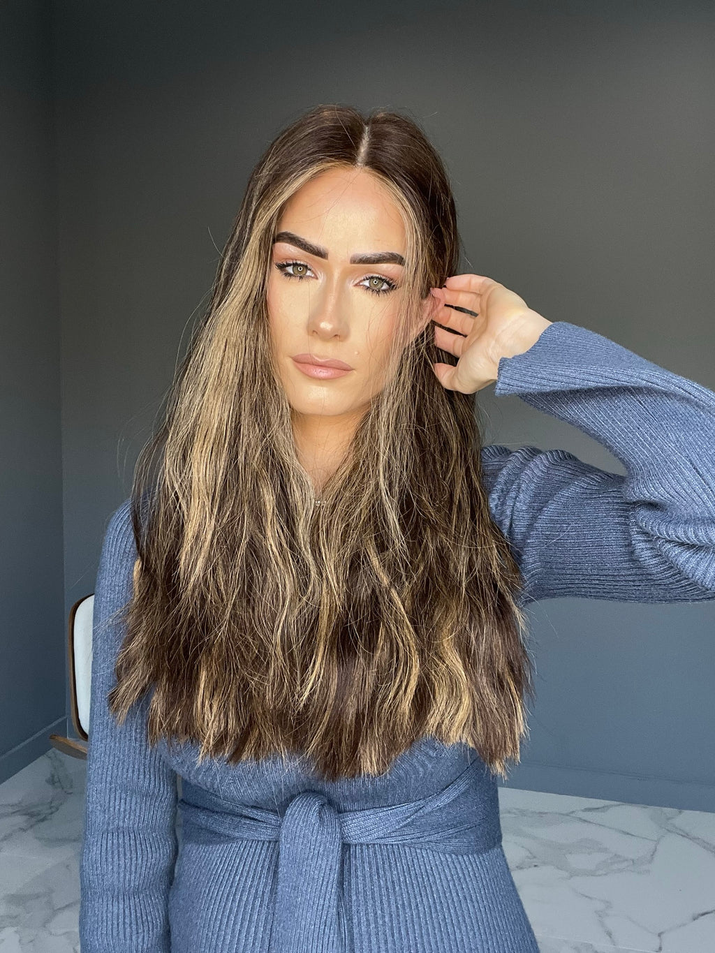 Beka 247 - Medium brown with soft blond balayage and money pieces Wig