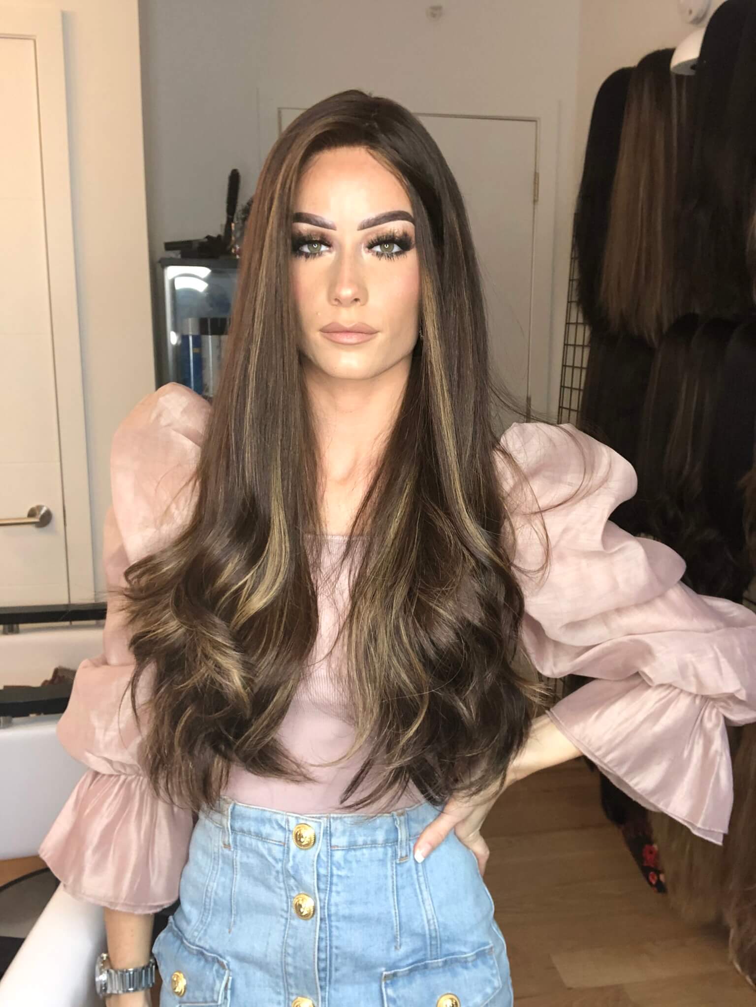 Beka 140 l brown with blonde highlights Wig