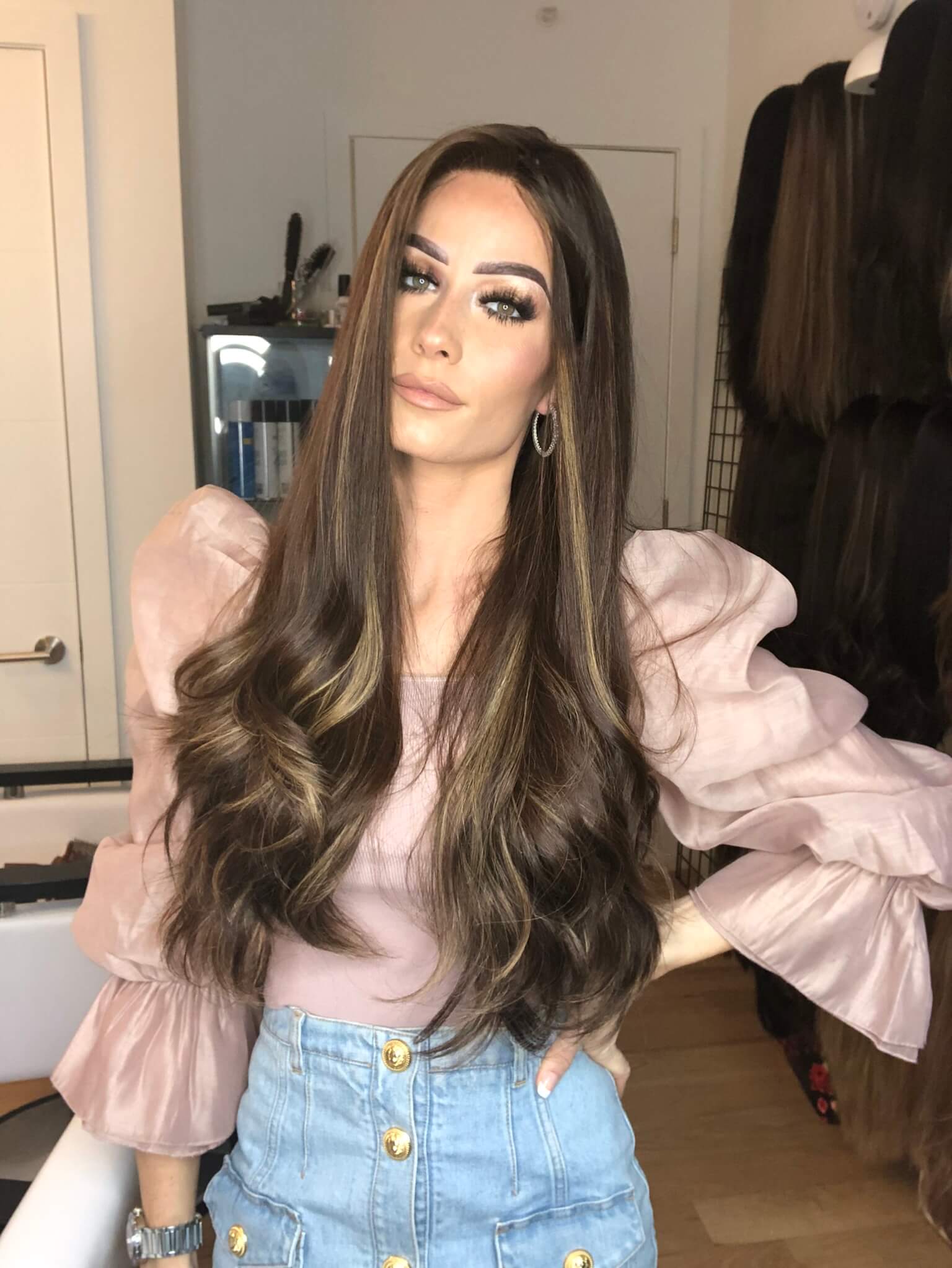 Beka 140 l brown with blonde highlights Wig