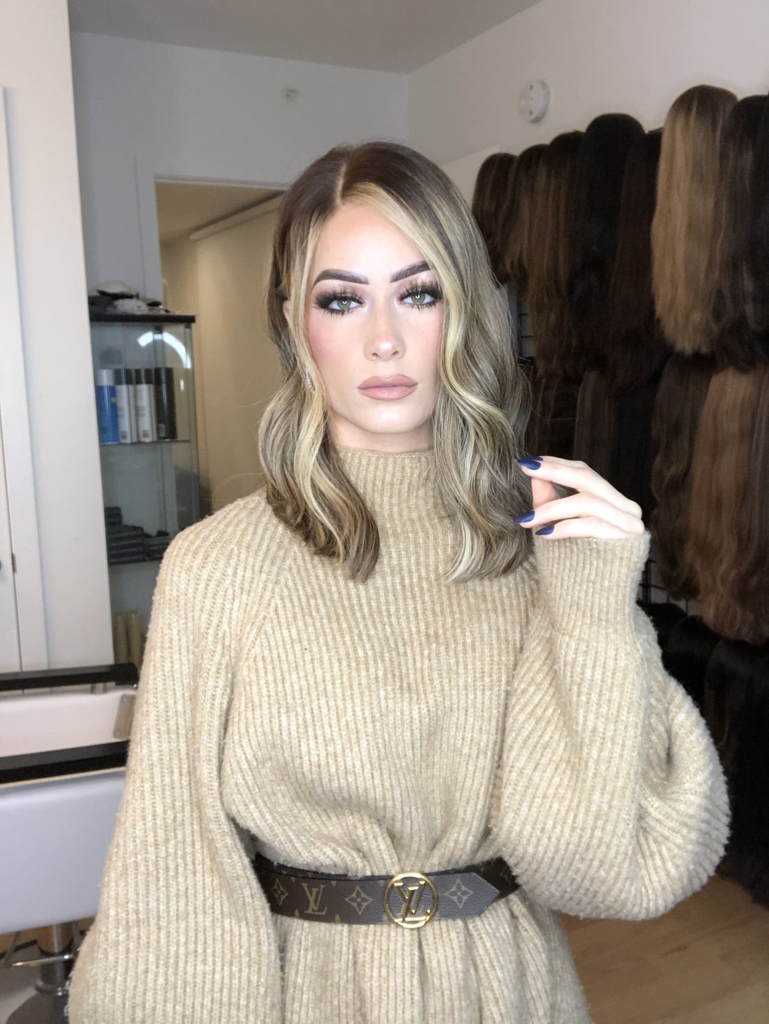 Beka 124 l blonde balayage with money pieces Wig