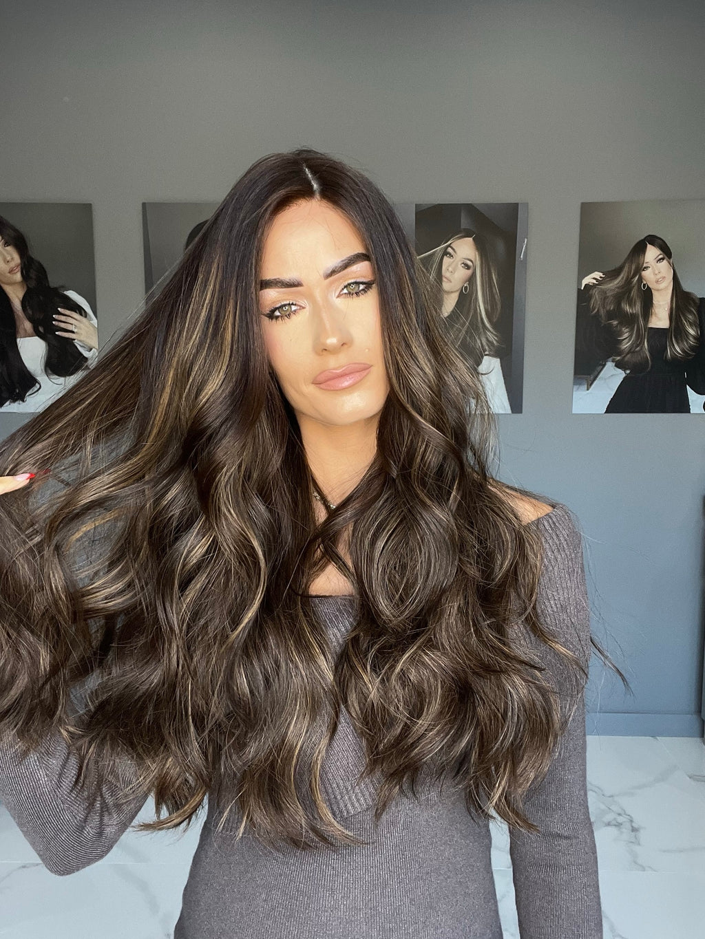 Beka 257 - Dark brown with soft blond balayage Wig