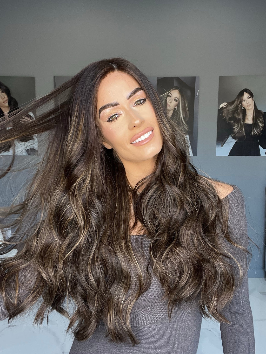 Beka 257 - Dark brown with soft blond balayage Wig