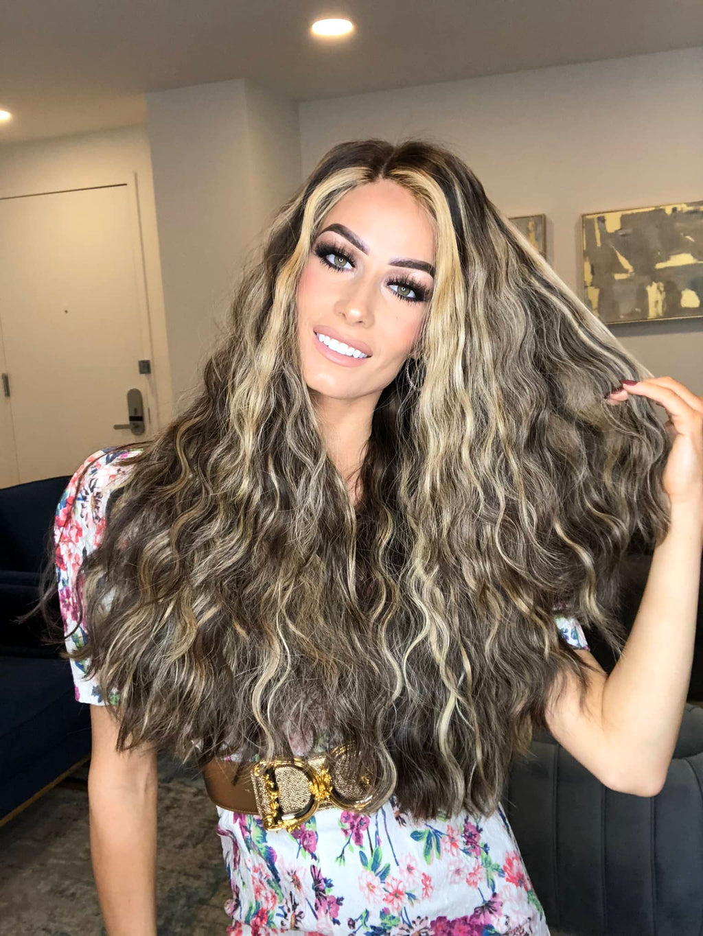 Beka 110 l blonde balayage with money pieces Wig