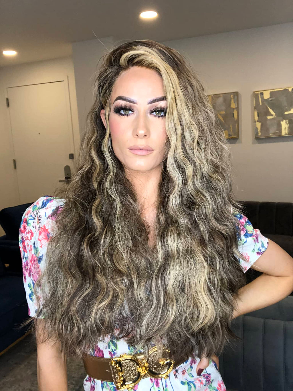 Beka 110 l blonde balayage with money pieces Wig