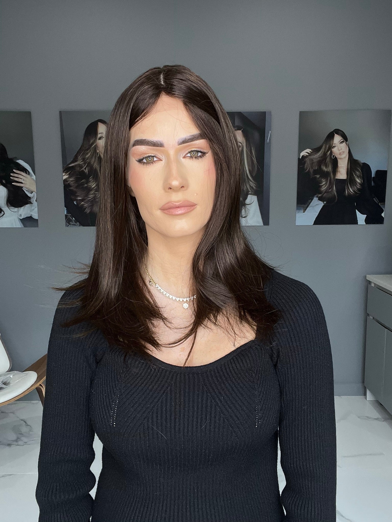 Beka Basic line 18" | Dark brown with soft highlights Wig