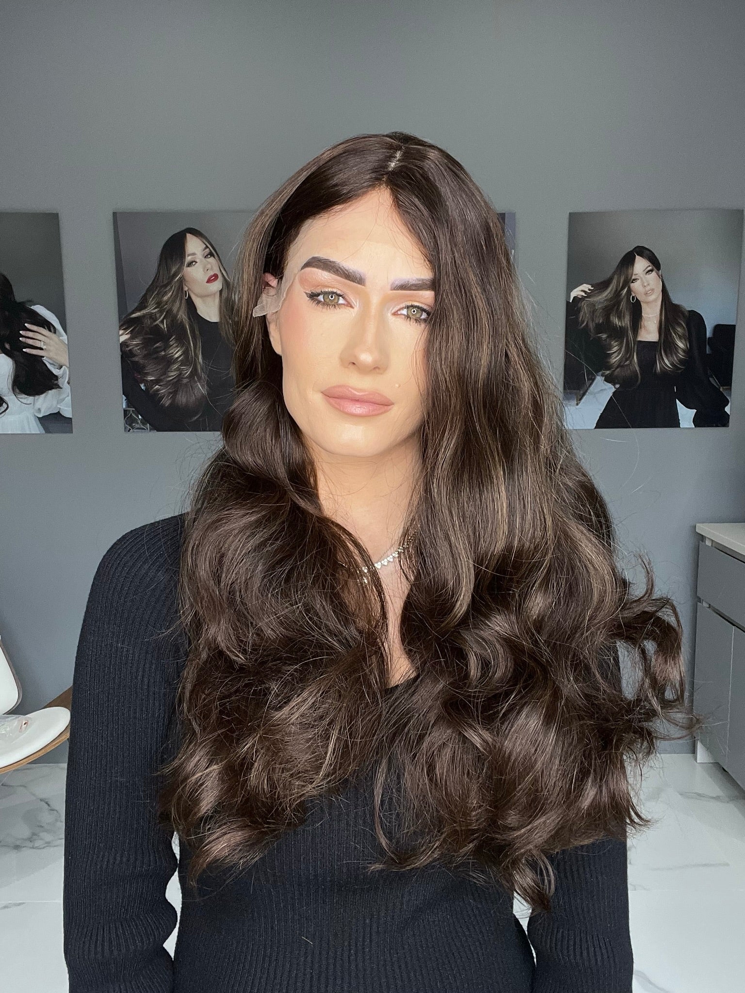 Beka Basic line 26" | Dark brown with soft highlights Wig