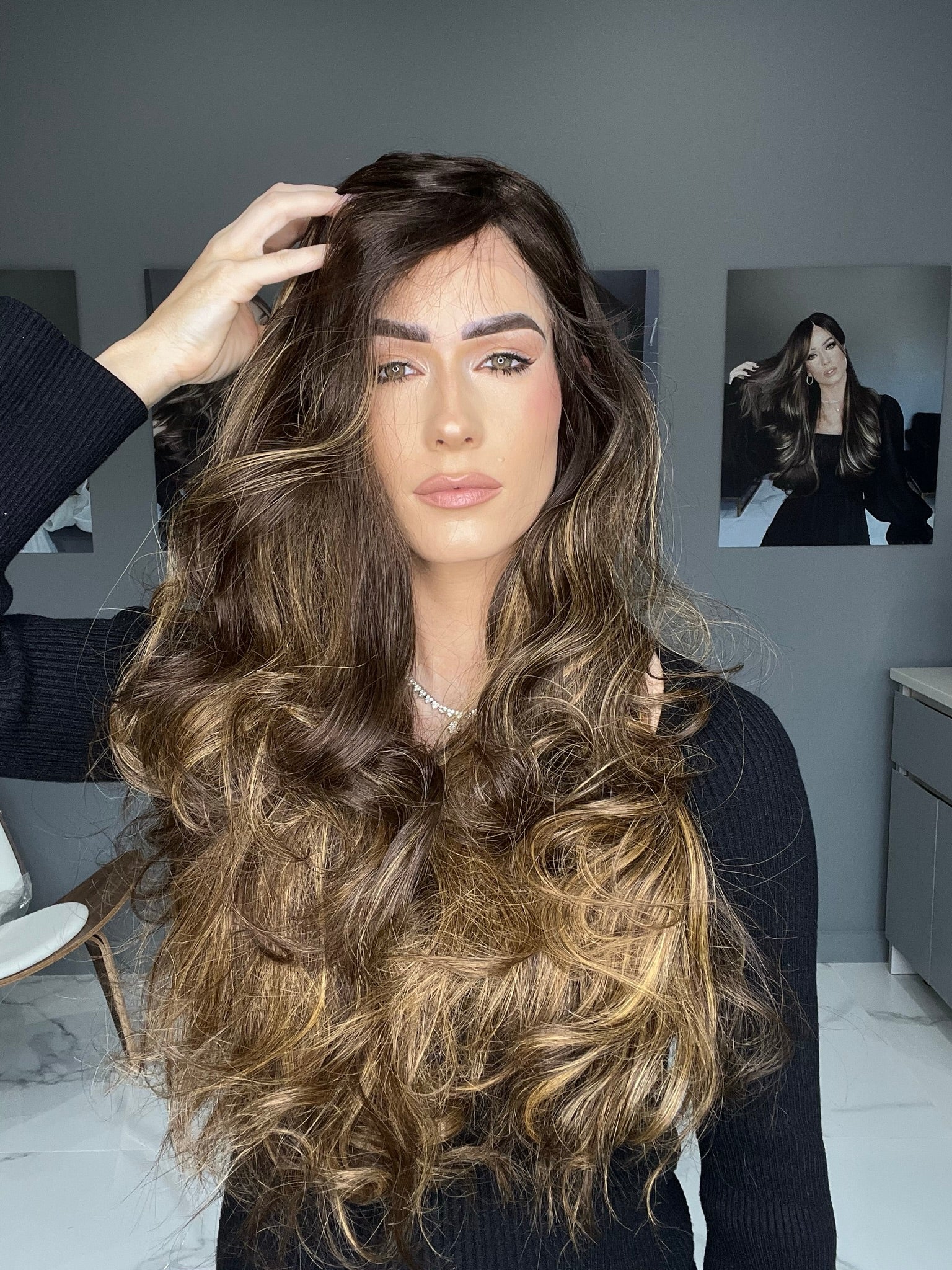 Beka Basic line 28" | Brown with honey balayage Wig