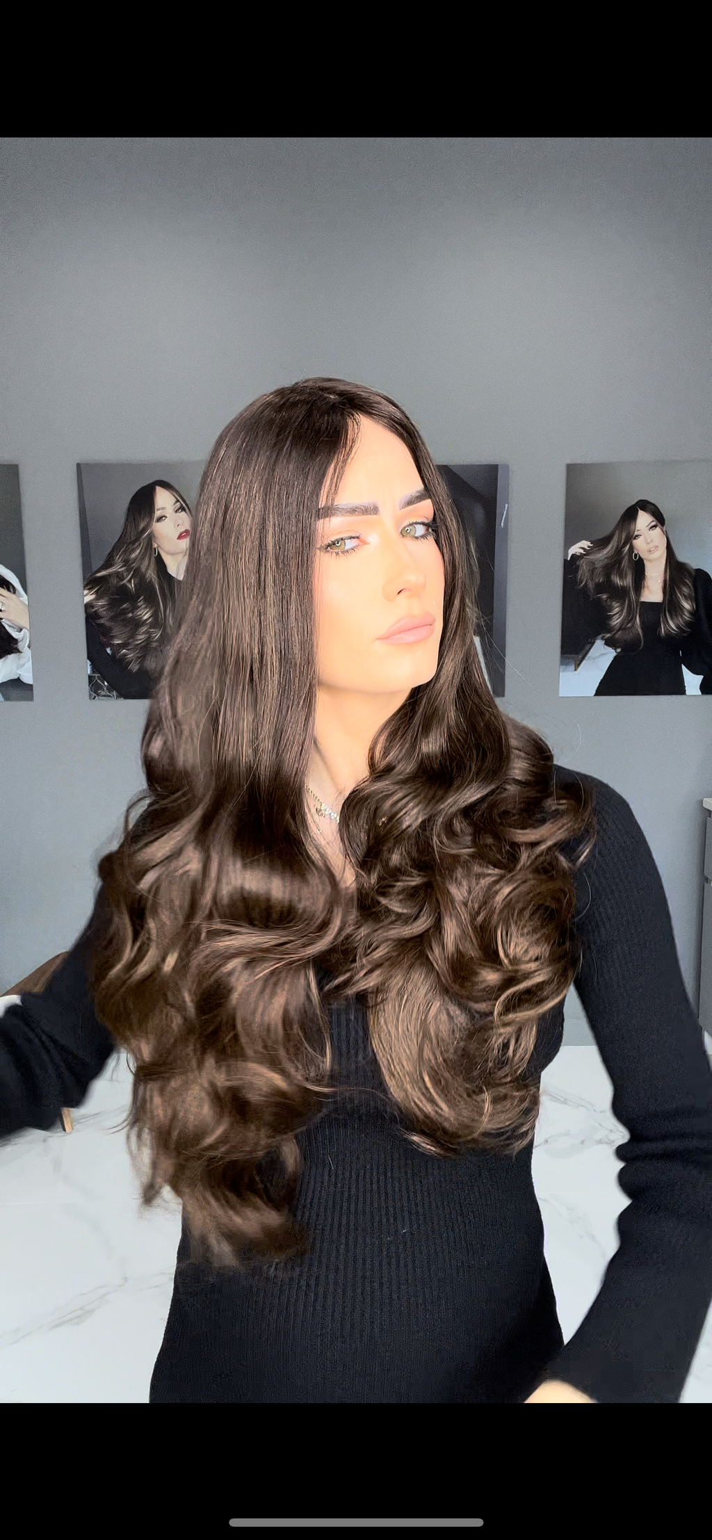Beka Basic line 28" | Dark brown with soft highlights Wig