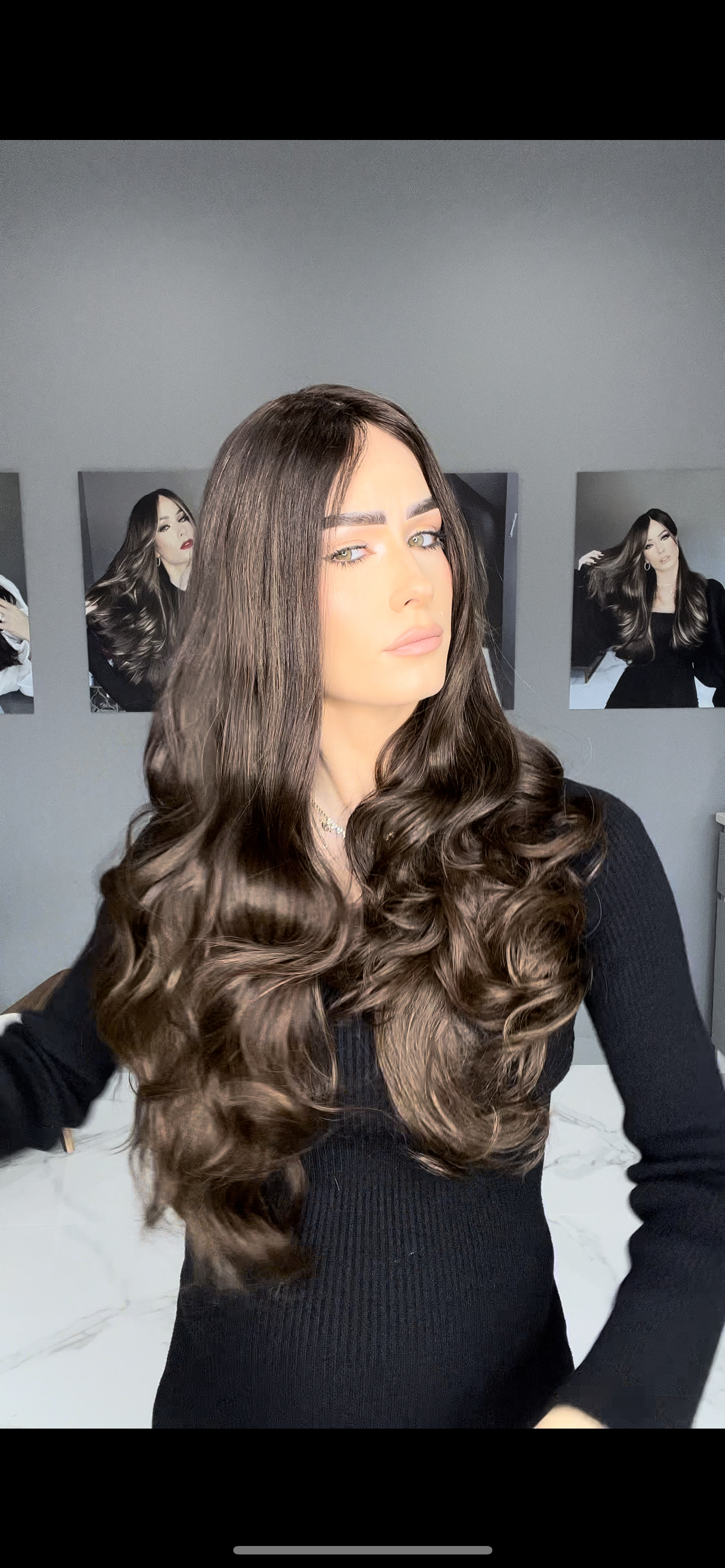 Beka Basic line 28" | Dark brown with soft highlights Wig