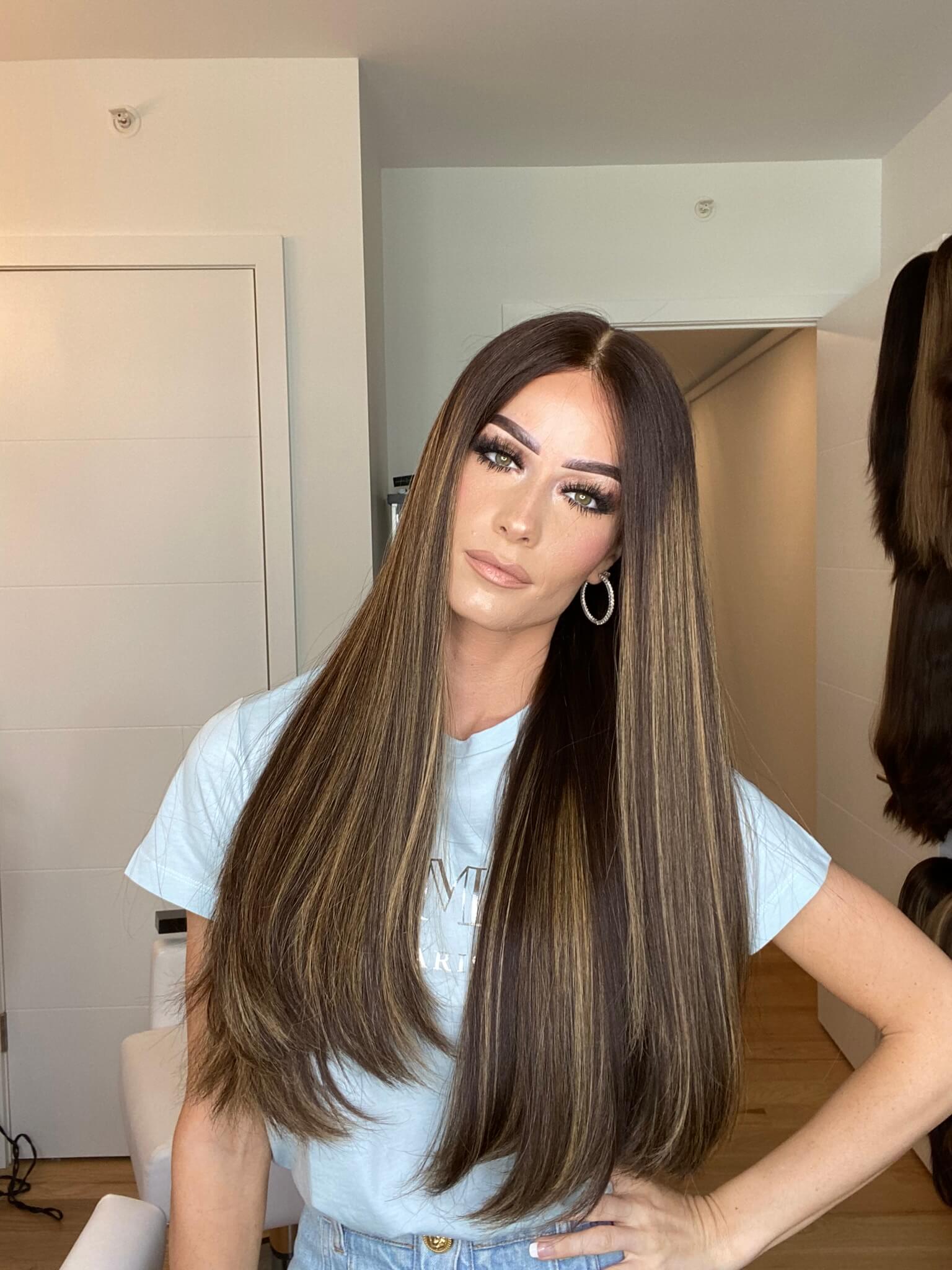 Beka 118 - brown with honey highlights Wig