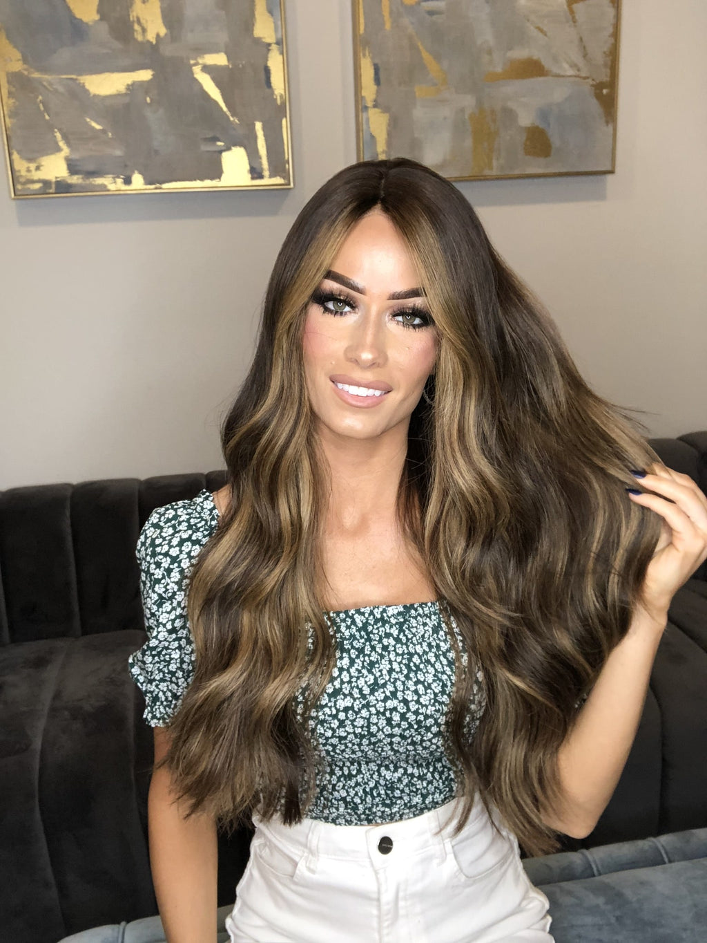 Beka 136 - caramel balayage with money pieces Wig