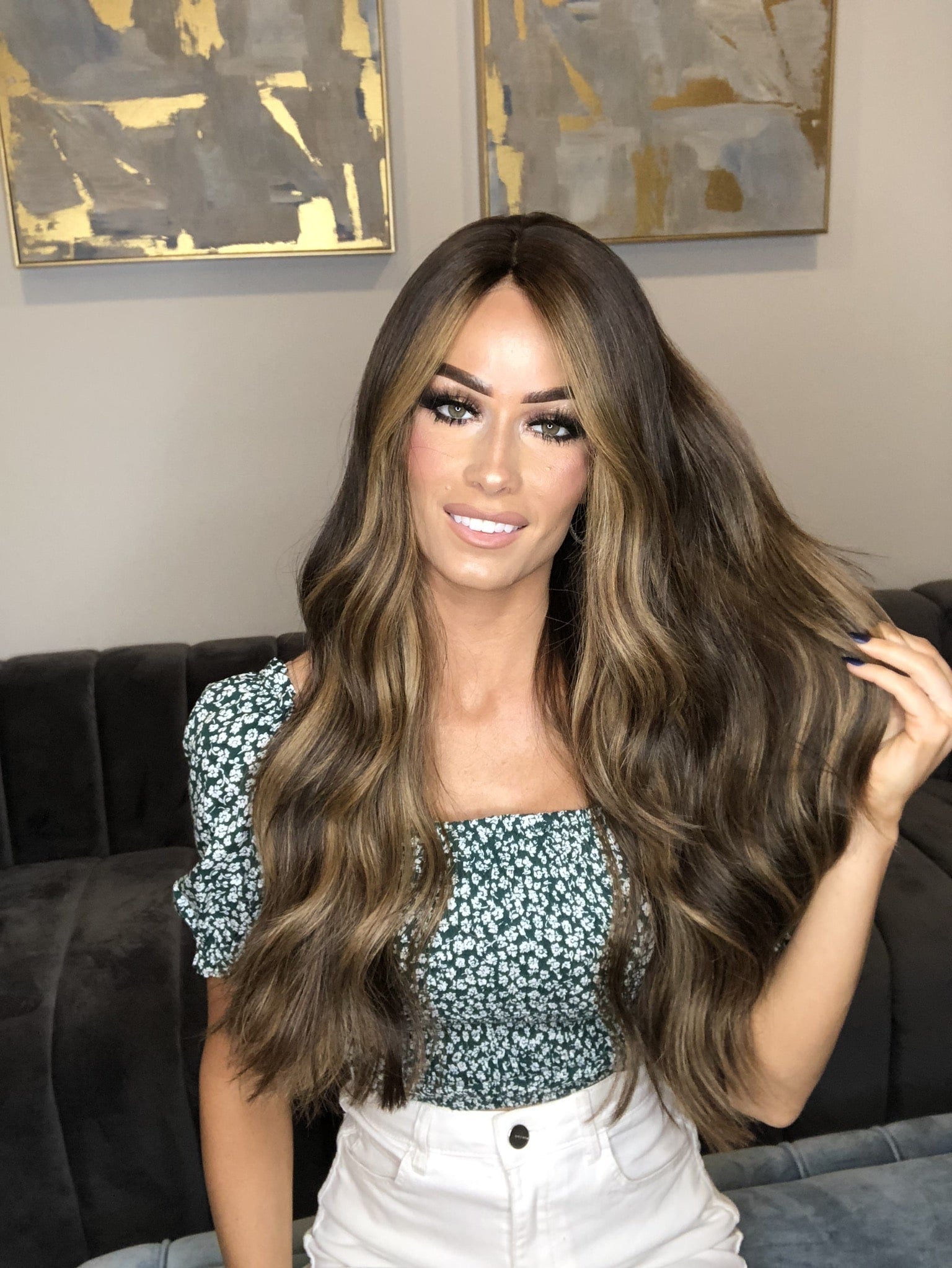 Beka 136 l caramel balayage with money pieces Wig