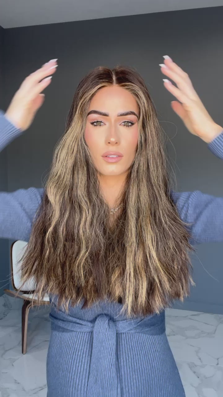 Beka 247 - Medium brown with soft blond balayage and money pieces Wig