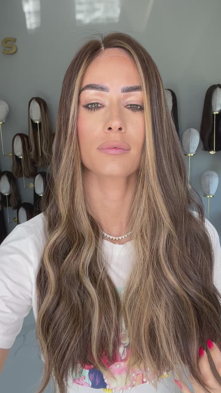 Beka 226 - Medium brown with soft balayage and money pieces Wig