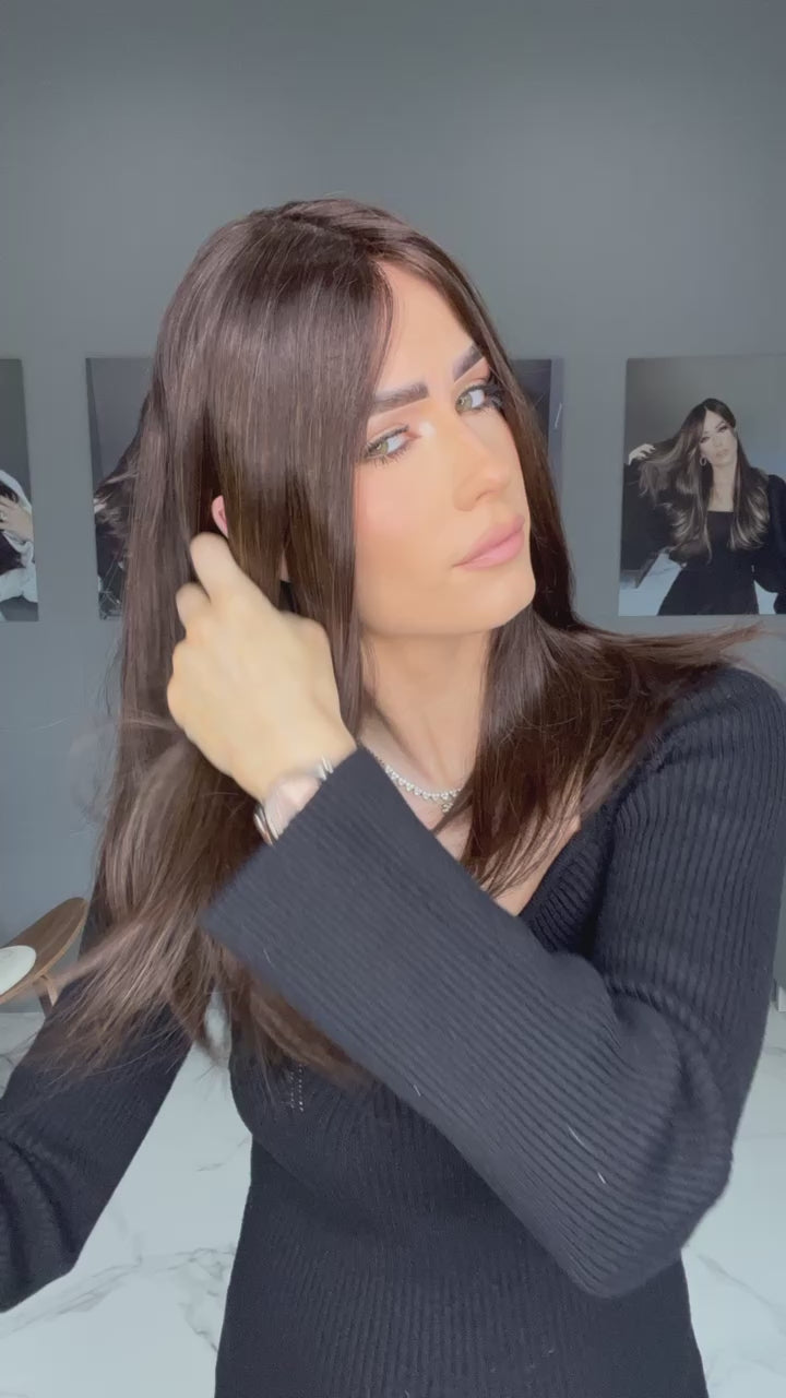 Beka Basic line 18" | Dark brown with soft highlights Wig